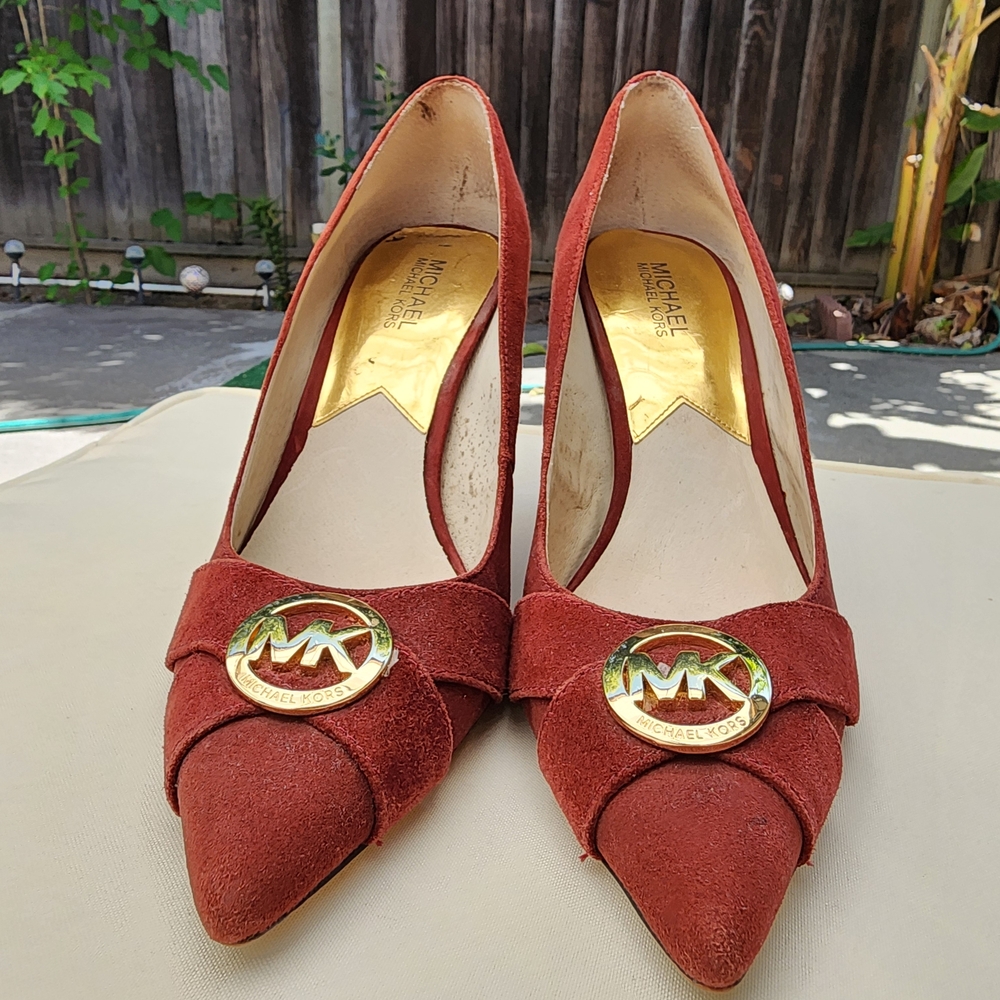 Michael Kors Women's Red Suede Pumps